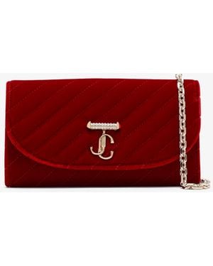 Jimmy Choo Curve Chain Wallet - Red