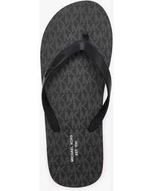 Michael Kors Travis Flip Flops - Black