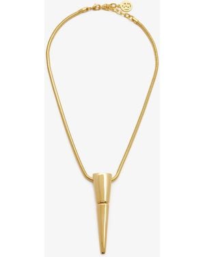 Ben-Amun Geometric Pendant Necklace - White