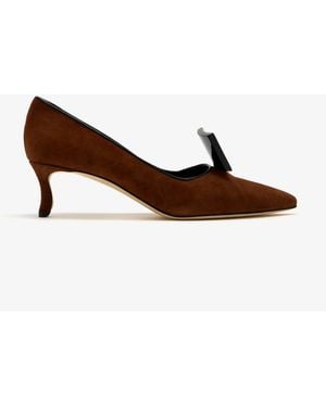 Manolo Blahnik Potoka Pumps - Brown