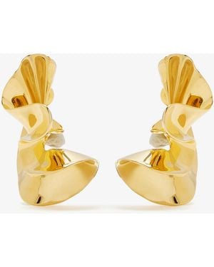 Bottega Veneta Large Anemone Earrings - Metallic