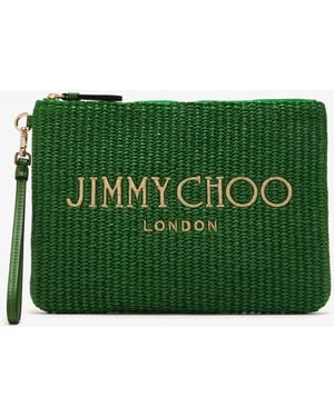 Jimmy Choo Zip-Top Pouch - Green
