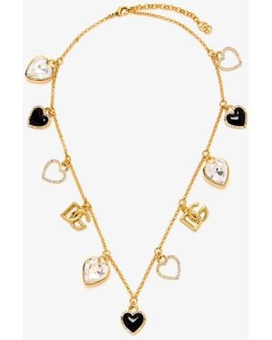 Dolce & Gabbana Italian Tailoring Hearts Necklace - Blue