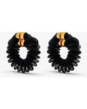 Alaïa Spiral Hoop Earrings - Black