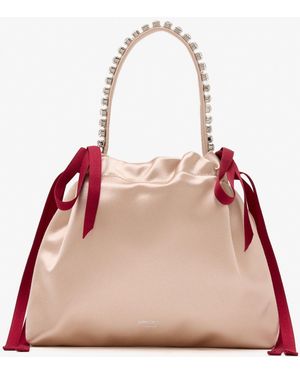 Jimmy Choo Drawstring Mini Top-Handle Bag - Pink