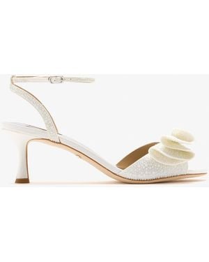Badgley Mischka Pearl-Embellished Sandals - Natural