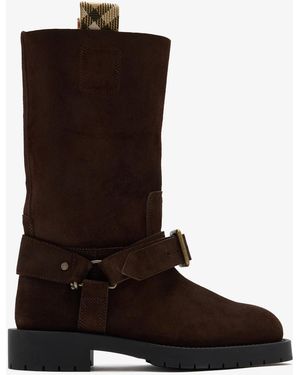 Burberry Soft Saddle Low Boots - Brown