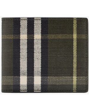 Burberry Check Bifold Wallet - Black