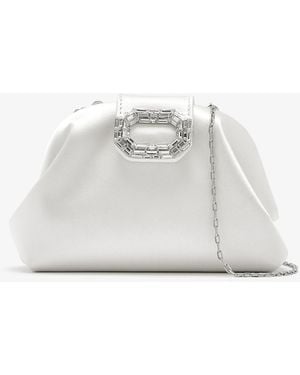 AMINA MUADDI Camelia Micro Clutch - White