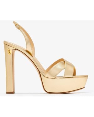 Jennifer Chamandi Leonardo 130 Sandals - Metallic