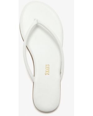 TKEES Tubular Lily Flip Flops - White