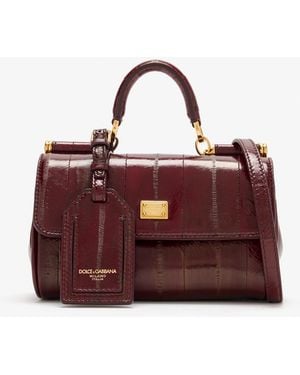Dolce & Gabbana My Sicily Mini Top-Handle Bag - Purple