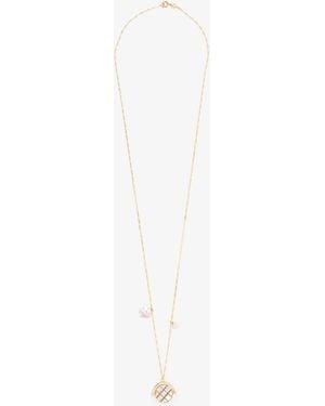 Tory Burch Forget Me Not Pendant Necklace - White