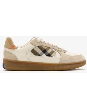Burberry Check Terrace Sneakers - White