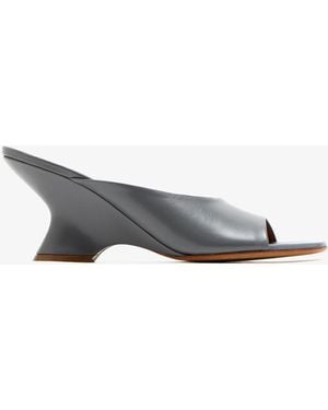Dries Van Noten Open-Toe Leather Mules - White