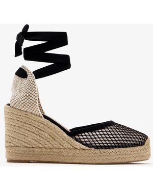 Luna Maria Wedge Espadrilles - Black