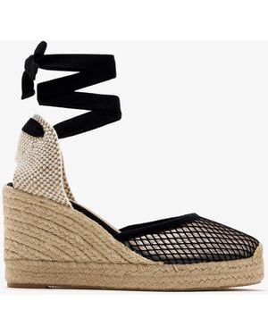 Luna Maria Wedge Espadrilles - Black