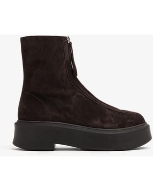 The Row Zipped Boots - Black
