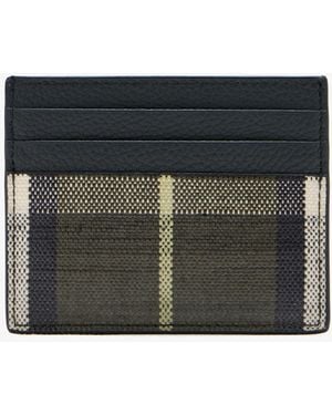 Burberry Tall Check Card Case - Black