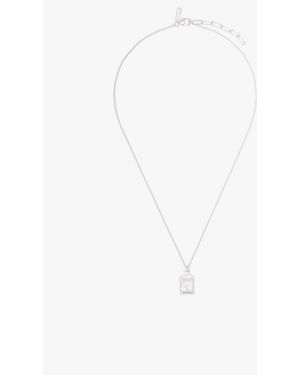 Common Lines Luggage Pendant Necklace - White