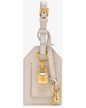 Dolce & Gabbana Calfskin Luggage Tag - White
