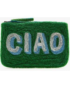 The Jacksons Ciao Beaded Clutch - Green