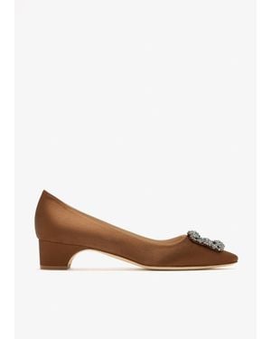 Manolo Blahnik Hangisibar Pumps - Brown