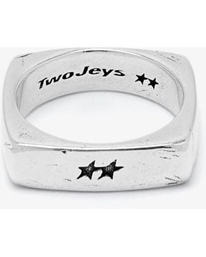 Twojeys Single Geometry Ring - White