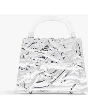 L'afshar Eva Mirror Crushed Bag - White
