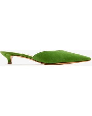 Francesco Russo Suede Mules - Green