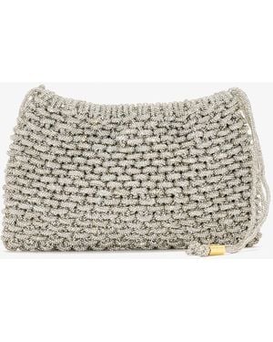 HIBOURAMA Penelope Crystal-Embellished Bag - White
