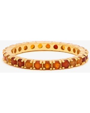 Ryenn's Eyes Carnelian Eternity Band Ring - Red