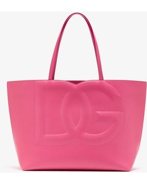 Dolce & Gabbana Medium Dg Logo Shopper - Pink