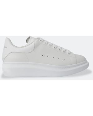 McQueen Oversized Leather Sneakers - White