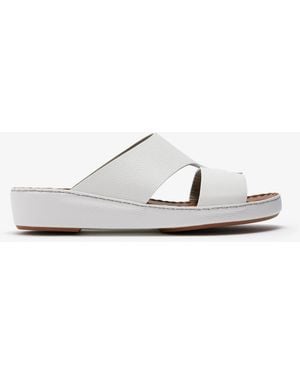 LAGGAR Looped Belt Sandals - White