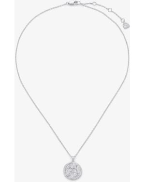 Astrid & Miyu Virgo Zodiac Pendant Necklace - White