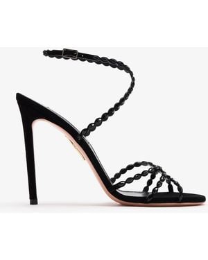 Aquazzura Love Struck 105 Sandals - Black