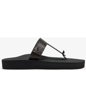Christen Edge Flip Flop Sandals - Brown