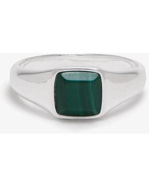 Common Lines Malachite Ring - Green