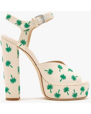 DUHA Palmdance Platform Sandals - Green