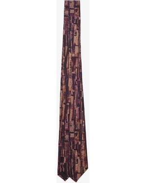 Dolce & Gabbana Abstract Print Twill Tie - Purple
