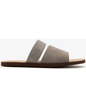 Brunello Cucinelli Suede Sandals - White