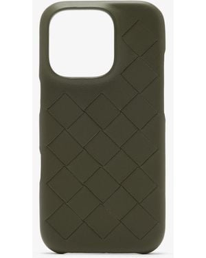 Bottega Veneta Intrecciato Iphone 16 Pro Case - Green