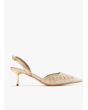 Nicoli Meltem Slingback Pumps - Natural