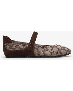 COACH Mary Jane Ballerinas - Brown