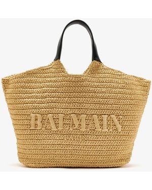 Balmain Crochet Tote Bag - Natural