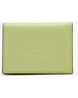 Givenchy Antigona Stamped Flap Card Holder - Green