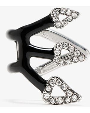Basliq Sideways Ear Cuff - White