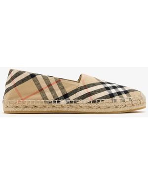 Burberry Check Mews Espadrilles - Natural
