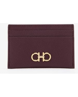 Ferragamo Gancini Card Holder - Purple